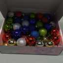 60 Pack Christmas Balls Ornaments,Colorful with Red/Green/Blue/Silver/Gold Shatterproof Shiny and Polshed Glossy Christmas Tree Ball for Xmas Tree,Holiday and Wedding Party Decorations, 1.57"(40mm)