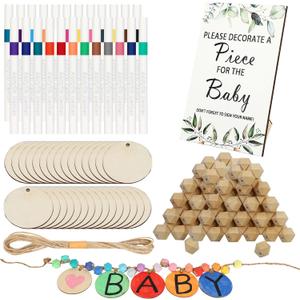 126 PCS Baby Shower Games Sign Kit,Funniest Baby Shower Ideas, To Draw Your Idea For Babys Showers Favors, Babys Showers Decorations Gender Reveal Games Boy And Girls for Nursery Wall Decor