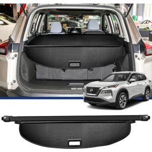 GZSH Cargo Cover for Nissan Rogue 2021 2022 2023 2024 2025 Carbon Fiber Black Cargo Cover Perfect for Nissan Rogue Trunk Cover Retractable Cargo Shade |Protect Your Cargo||Protect Privacy|