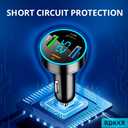 3 x 66W Fast Car Charger 4-Port USB C  PD 20W + QC 3.0 + 2 USB 2.4A, Cigarette Lighter Adapter with LED Voltage Meter, Compatible with iPhone 15/14/13, Samsung Galaxy, iPad & Android Devices RDRKR