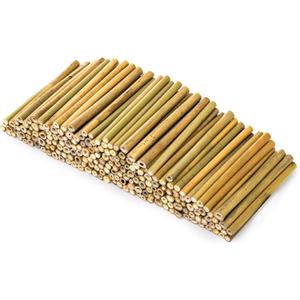 Frcctre 200 Pack 5 Inch Bamboo Mason Bee Tubes, 0.15-0.5 Inch Diameter Bamboo Sticks for Craft, Natural Bamboo Stakes Bee House Tubes Insect Hotel DIY Crafts Supplies