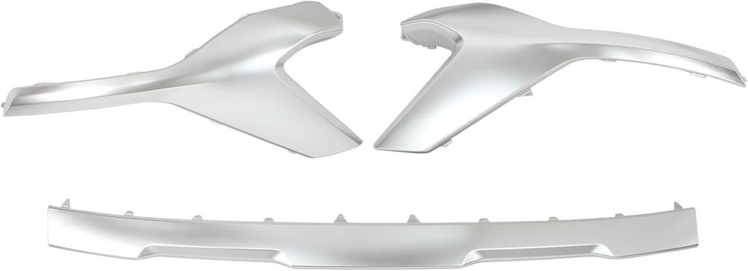 NewYall 3pcs Silver Front Bumper Skid Plate Molding Deflector Trim