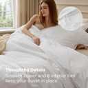 Bedsure 100% Washed Cotton Duvet Cover Queen Size - Natural White Minimalist Bedding Set Linen Like - PureWoven Plain Simple & Soft Comforter Cover for All Seasons (Natural White, Queen, 90"x90")