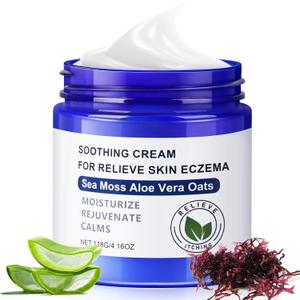 2 x Soothe Your Skin with All Natural Eczema Cream Made from Sea Moss, Hydrating Comfort for Sensitive & Dry Skin  Fragrance Free Skin Care Solution - Upgrade 3
