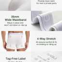 Men's Underwear Pack, Modal Boxer Briefs, Breathable Underwear for Men, Ultra Soft & Comfortable & Moisture-wicking (White, M)