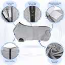 SlowTon Dog Surgery Recovery Suit - Zipper On Dog Onesies After Surgery for Female Male Dogs, Abdominal Wounds Bandages Cone/E-Collar Alternative Body Suit Shirt (Grey, M)