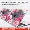 CISSOOK Floral Case Cover for MacBook Air 15 Inch 2023 2024 2025 2026 Release A2941 A3114 A3241 A3448, Hard Shell Case with Keyboard Cover USB Adapter for MacBook Air 15" M2 M3 M4, Gorgeous Flowers