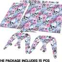 Skin Sticker for Game Console 5 Cover - Cherry Skull, Compatible with Both Disc Edition & Digital Edition (not Slim Ver) - 2 Controller Skins & Console Skin - No Bubble, Full Protection, Removable, PS5