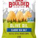 Boulder Canyon Olive Oil Kettle Chips, Classic Sea Salt, 6.5 oz, Pack of 4, 01/12/2026