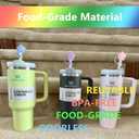 3 x 4Pcs Cute Star Straw Covers Cap Toppers Compatible with Stanley 30&40 oz Tumbler Cups,Reusable Cute Silicone Straw Tips Lids Protectors for 0.4 in/10mm Stanley Cups Straws Accessories