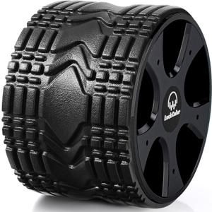 Back Roller, Back Wheel Targeted Back Pain Relief, Yoga Wheel Muscle Massage, Foam Roller for Trigger Point Therapy Physical, Stretching & Exercise, 880lbs Capacity, 10 Inch (Black+Black)