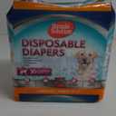 Simple Solution Disposable Dog Diapers, Female Dog Diapers, Puppy Potty Training, Incontinence and Heat Cycle Protection, Large Diapers for Dogs, 18-27 Inch Waist, 30 Count (30 Count)