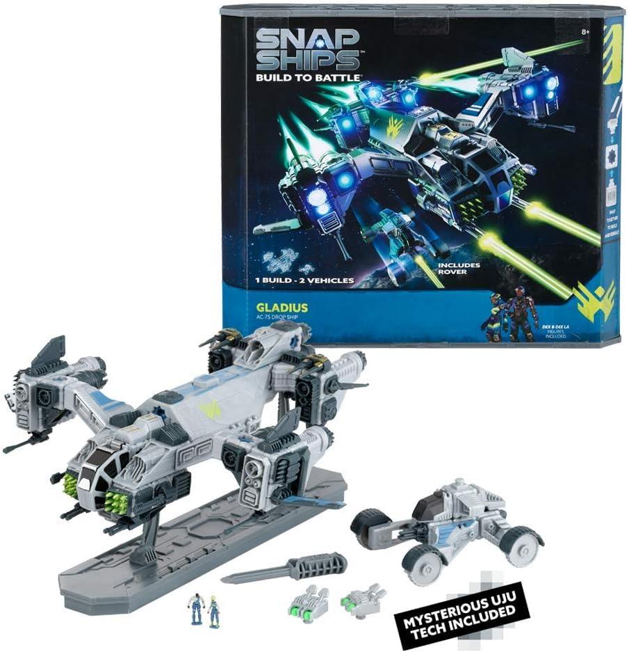 Snap Ships Gladius AC-75 Drop Ship - Construction Toy for Custom Building and Battle Play - Ages 8+