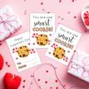 30 Pack Cookie Dessert Funny Valentines Cards for Classroom, Assorted Valentine's Day Cards for Cookies Lover, Valentines Day Gifts for School, Valentines Exchange Cards Party Favors Exchange Gift