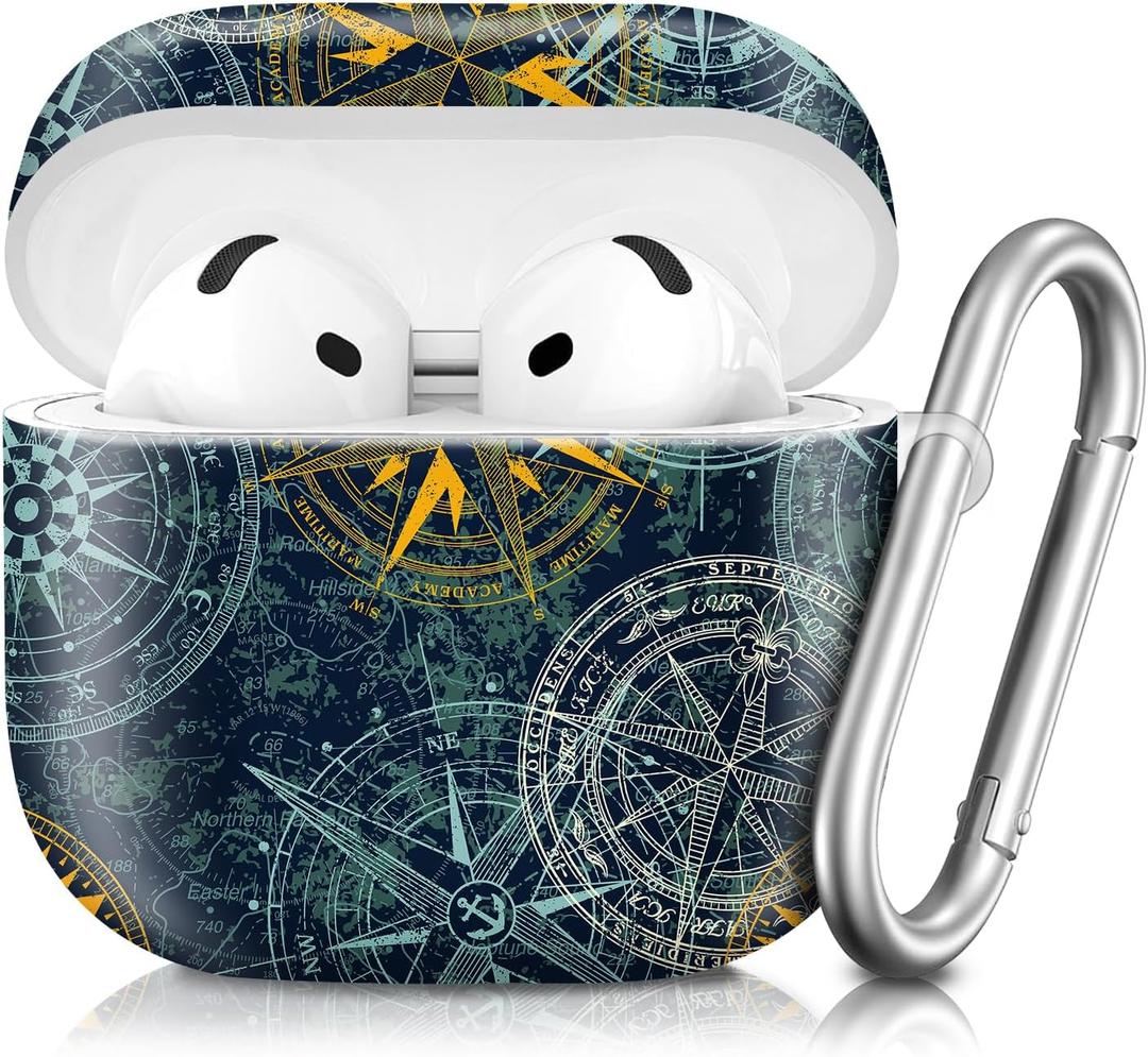 Compatible with AirPod 4th Generation 2024 Case, Shockproof Anti-Drop Protective Cover, Cute Case for Women Men with Keychain(Machinery)