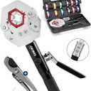 Hydraulic A/C Hose Crimper Hydra-Krimp Manual Crimping Tool for Air Conditioning Repair Works with Barbed and Beaded Hose Fittings