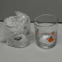 Christmas Drinking Glass, Snowman Themed Juice and Cocktail Cups, 14 oz Old Fashioned Glassware for Holiday Parties and Gifts, Clear Hand Blown Glass (D)