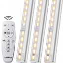 LDOPTO Battery Operated Lights Wireless Under Cabinet LED Closet Lighting Under-Counter Light fixtures Without Wiring with Remote/Touch Control for Kitchen Shelf Hallway Stairs, 3 Colors 3 Pack