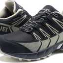 Women's Waterproof Hiking Shoes Lightweight Non-Slip Trails Walking Shoes Outdoor Sneakers (9, Grey)