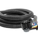 BKDK CURT 56072 7-Foot Vehicle-Side Truck Bed 7-Pin Trailer Wiring Harness Extension & Cover, Select Chevrolet, GMC