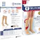 Truform 30-40 mmHg Compression Stockings for Men and Women, Knee High Length, Closed Toe, Beige, X-Large
