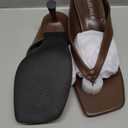 VIUGJNEX Women’s Kitten Heels Flip Flops Slip On Open Toe Low Heels Thong Square Slide Summer Fashion Party Heeled Dressy Sandals for Women 7