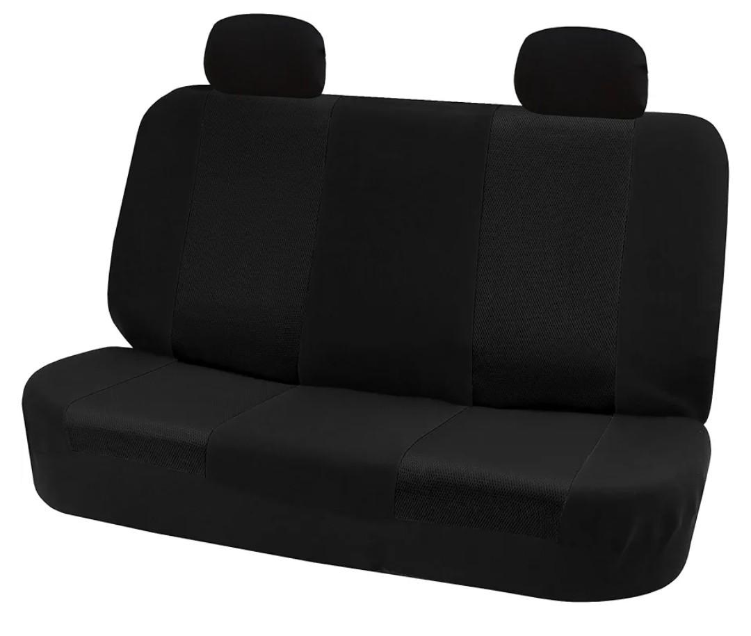 FH Group 3D Air Mesh Car Seat Covers Rear Bench Set – Universal Fit Bench Seat Protector, Washable Automotive Seat Cover for SUV, Sedan, Truck, Car Accessories, Black