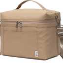 NOL Natural Organic Lifestyle Insulated Lunch Bags for Women Cooler Bag Lightweight Nylon Waterproof Lunch Box For Work (Small (4 Liters), Khaki)