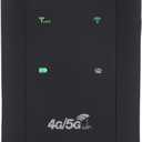 4G 5G Portable WiFi Hotspot Mobile Router with 3200mAh Battery & SIM Card Slot for Travel Home 300Mbps High Speed Supports 10 Devices
