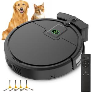 Robot Vacuums,Upgraded 2900Pa Slim Robotic Vacuum, 120Mins Max, Tangle Free, Automatic, Quiet Cleaning Robot Vacuum Cleaner for Pet Hairs,Dust,Hardwood Floors