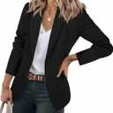 Cicy Bell Women's Casual Blazers Open Front Long Sleeve Work Office Suit Jackets Blazer (XX-Large, Black)