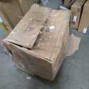 Nalupatio Modern Dining Chairs Set of 2, Fabric Dining Room Chairs with Thick Cushioned Backrest and Seat, Comfortable Fabric Upholstered Side Chairs with Metal Legs for Kitchen, Brown