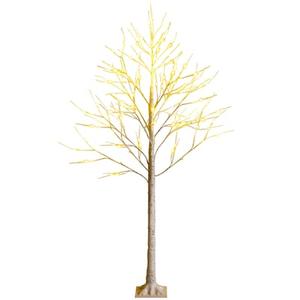 6-ft Pre-lit Slim White Artificial Christmas Tree with White LED Lights