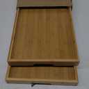 2 Pack Bamboo Bed Tray Table with Folding Legs,Breakfast Trays,Serving Tray for Food and Snack,Laptop Trays for Working(Natural)