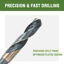 5/8" Cobalt Drill Bit Black and Gold Coated for Metal, Steel, Cast Iron, with 1/2" Reduced Shank