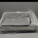 Large Stainless Steel Cat Litter Box, Enclosed Litter Box for Multiple Cats, Spacious and Easy to Maintain, Sturdy Metal Construction with Upper Cover, Litter Pad, Shovel and Footboard (Silver Gray)