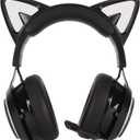w ireless Gaming Headsets,RGB Light Cat Ear Headphone, Bluetooth w ireless Headphones,with Retractable 120 Degree Rotatable Mic for Laptops PCs (Black)