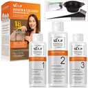 SLUJ Brazilian Keratin Treatment Kit at Home, Hair Straightening with Keratin, Collagen & Hyaluronic Acid, Up to 18 Weeks Frizz Control for Curly, Wavy, Frizzy Hair- Straightening Kit (Set)