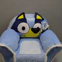 Idea Nuova Bluey Figural Soft and Comfortable Structured Bean Bag Sofa Chair for Kids with Armrests,Ages 3+