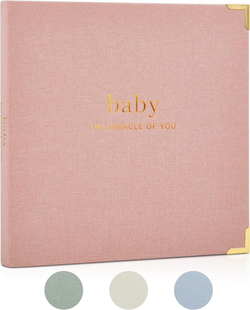 Keepsake Baby Memory Book for Boys and Girls  Timeless First 5 Year Baby Book  Neutral Journal Scrapbook or Photo Album - Record a Milestone for Every Event from Birth to Age 5 (Blush Pink)