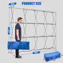 9.84 X 7.4FT Portable Pop Up Display Stand, Aluminum Folding Banner Stand, Fabric Tension Backdrop Booth Frame for Trade Shows, Weddings, Retail & Outdoor Events (Including A Carry Bag)