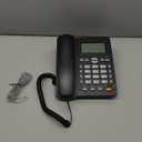 Corded Caller ID Telephone, TelPal Landline Home Phones with Blue Backlight & Speaker, Hands Free Analog Hotel Office Telephone Set, Desktop Speed Memory Dial Telephones for Seniors (Black)