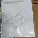 Lift Up Storage Bed Frame Queen Size Floating Bed Frame with Adjustable Headboard/LED Lights/Charging Station/Outlet,Velvet Upholstered Tufted Platform Bed Frame/Wooden Slat/No Box Spring Needed,White