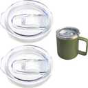 2 Pcs Replacement Lid,Cup Lid,16oz Classic Beer Stein,Clear Replacement Spill Proof Cup Lids With Sealing Silicone Ring, Bpa-Free, Dishwasher Safe For Drinking Cup Cover