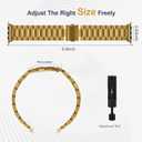 Thin Stainless Steel Band Compatible with Apple Watch 38mm/40mm/41mm, Slim Gold Watch Band for Women, Metal Band Compatible with Apple Watch Series 10/9/8/7/6/5/4/3/2/1/SE/Ultra