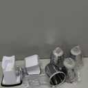 GDL Rotary Cheese Grater Hand Crank - Upgraded Cheese Shredder with 4 Interchangeable Blades, Rotary Grater with Non-slip Suction Base, Easy to Clean Kitchen Grater Slicer Grinder for Vegetable Nuts (White)