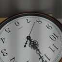 Bernhard Products Large Wall Clock 18 Inch Silent Non Ticking Movement Quartz Battery Operated Round Easy to Read Decorative Classic Brown Home/Kitchen/Office/Classroom/School Clocks, Black Numbers