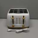 West Bend Timeless 4-Slice Toaster, White Gold