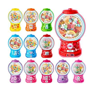 48 Pack Valentine's Day Cards for Kids Valentines Bubble Gum Machine Candy Cards Set with Plastic Dome DIY Valentine Exchange Gifts for Boys Girls Toddler School Classrooms Rewards Party Favors