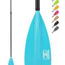 OCEANBROAD SUP Paddle - Adjustable Stand-Up Paddle for Paddleboard Kayak, Adjustable Aluminum Alloy Shaft 68" - 84", 3-Piece, Blue